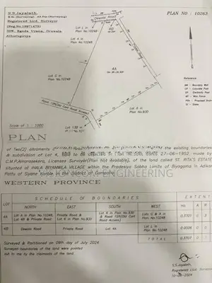 Land for Sale Kadawatha , Mawaramandiya