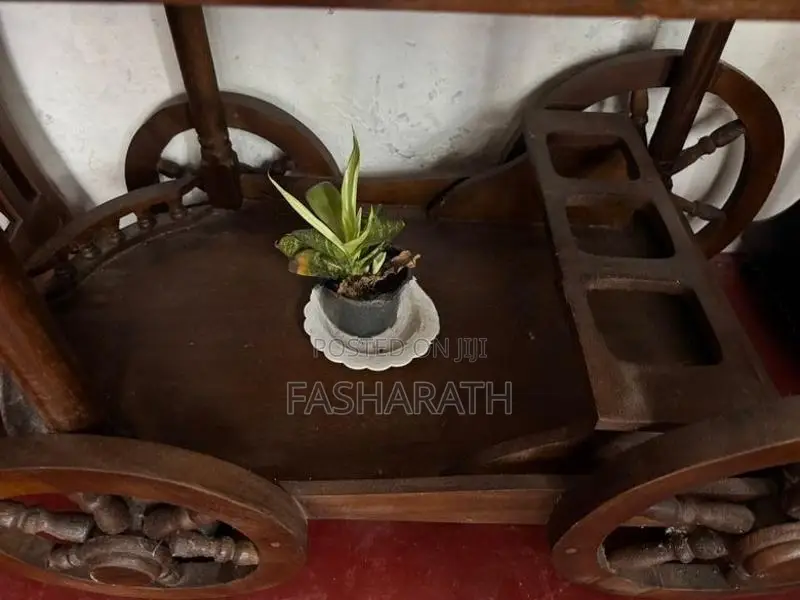 Wooden Serving Trolley With Wheels