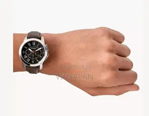 Fossil Grant 44mm Chronograph Brown Leather Watch