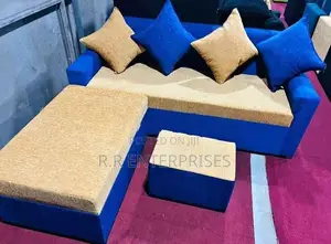 Fabric Sofa Set with Stool Pillow
