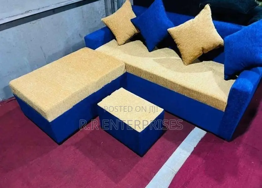 Fabric Sofa Set with Stool Pillow