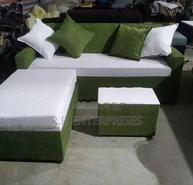 Fabric Sofa Set with Stool Pillow