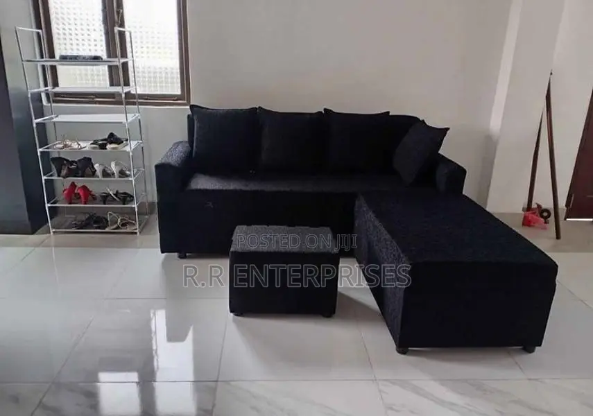 2 Tone L Sofa Set