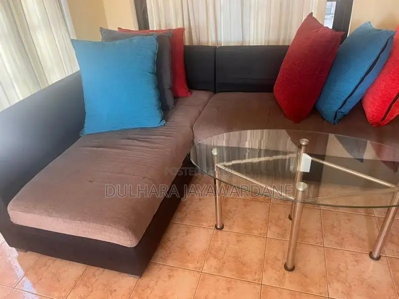 Arpico Multicolored L Shaped Sofa Set