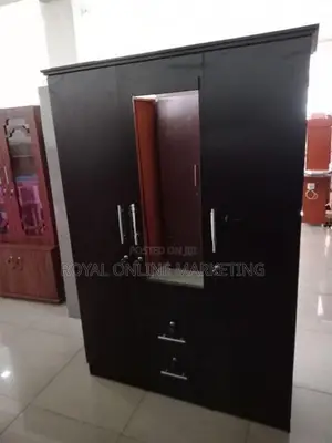 3 Door Melamine Wardrobe/cupboard (ash/black/white/teak) (MC-6)