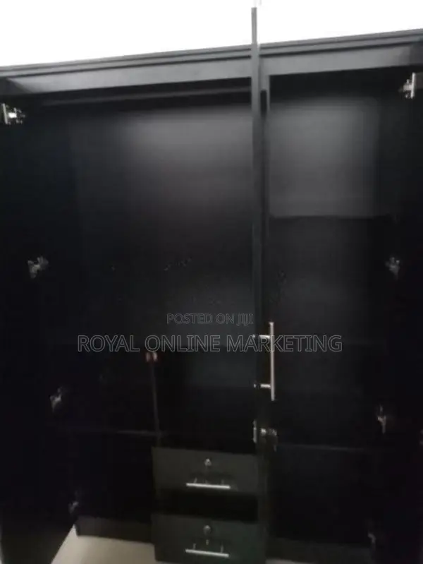 3 Door Melamine Wardrobe/cupboard (ash/black/white/teak) (MC-6)