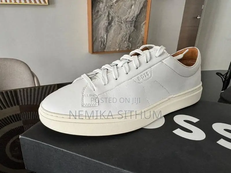 Boss Low-Top Trainers IN Leather With Embossed Logo
