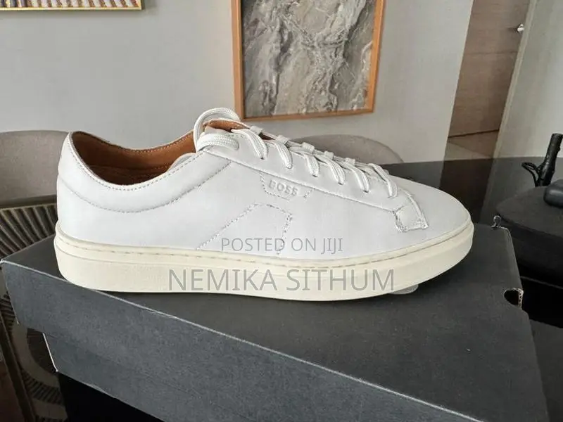 Boss Low-Top Trainers IN Leather With Embossed Logo