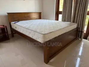 New 72x60 Teak Box Bed With Arpico Spring Mattress 8 Inches (Hhh14)