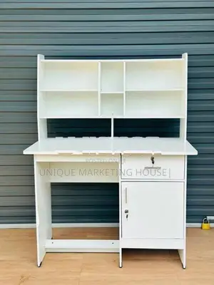 MODERN 3.5x2FT HI-RACK WHITE STUDY TABLE