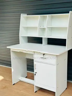 MODERN 3.5x2FT HI-RACK WHITE STUDY TABLE