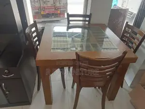 Teak Box Dining Table With Chairs