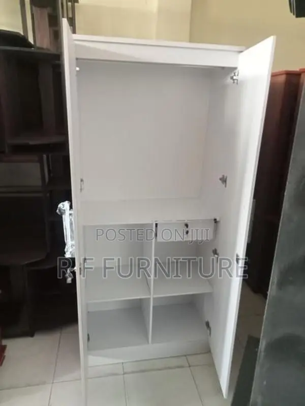 Melamine White 2 Door Cupboard