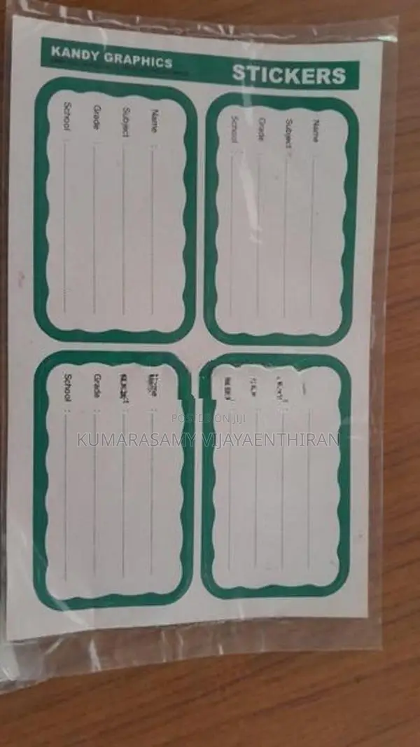 Student Name Labels With Reward Sticker Sheets Pack – Brand New