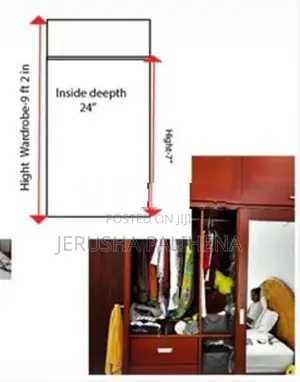Large Mahogany Wardrobe (Teak Colour)