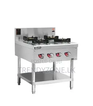 Industrial Wok 4 Burner Gas Stove With Stand