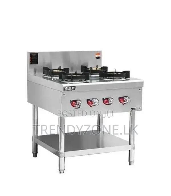 Industrial Wok 4 Burner Gas Stove With Stand