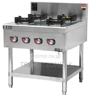 Industrial Wok 4 Burner Gas Stove With Stand