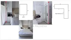 Mahogany Wardrobe Set (White Color)