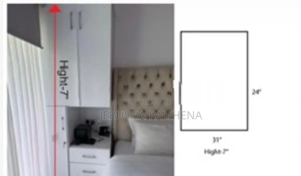 Mahogany Wardrobe Set (White Color)