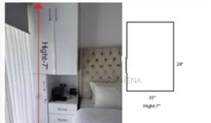 Mahogany Wardrobe Set (White Color)