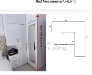 Mahogany Wardrobe Set (White Color)