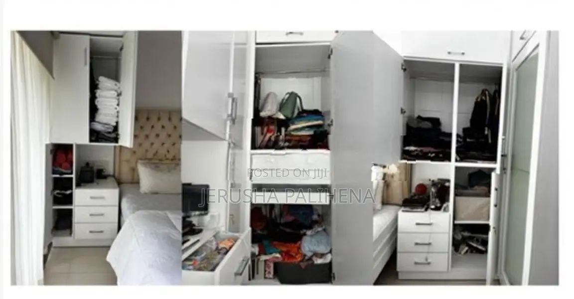 Mahogany Wardrobe Set (White Color)