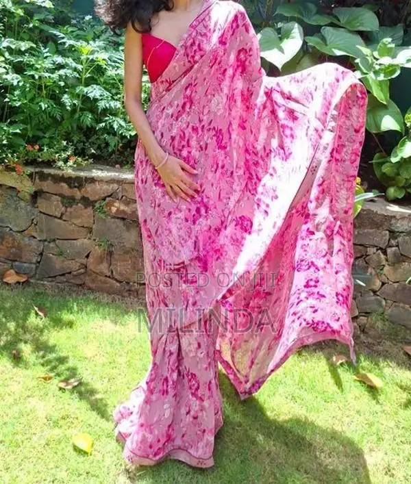 Indian Saree - Pink Floral