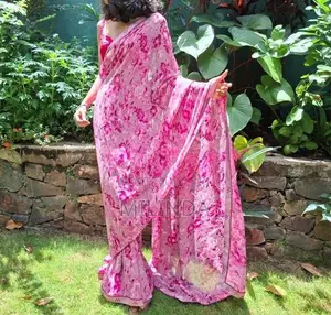Indian Saree - Pink Floral