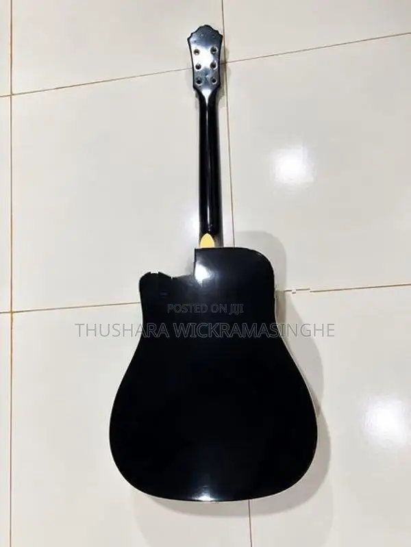 Black Acoustic Cutaway Guitar