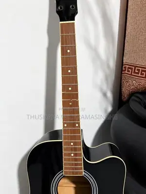 Black Acoustic Cutaway Guitar
