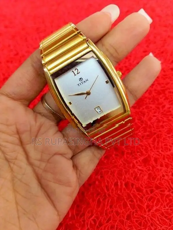 Titan Gold Color Hand Watch