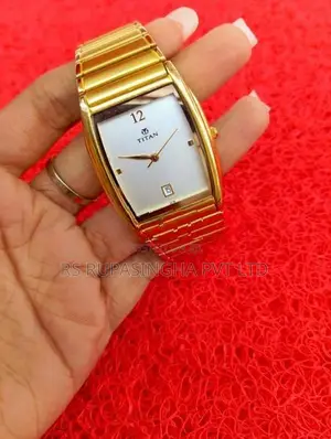 Titan Gold Color Hand Watch