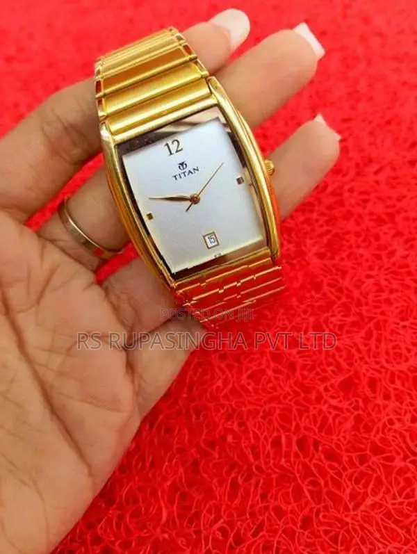 Titan Gold Color Hand Watch