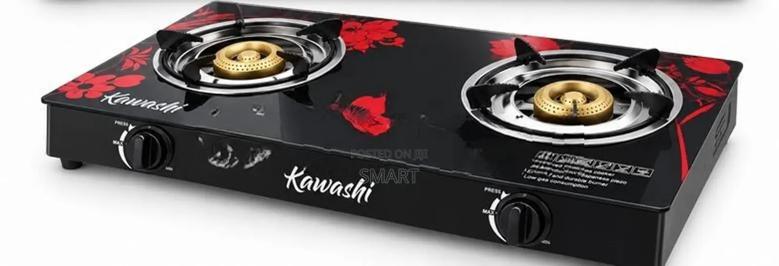 KAWASHI Double Glass Top Gas Cooker - HWGC86