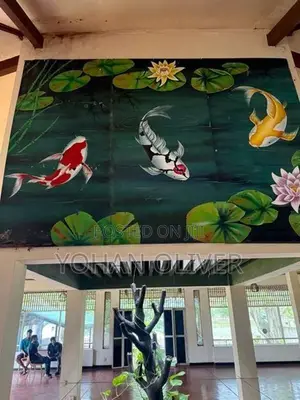 Large Decorative Koi Fish Wall Painting