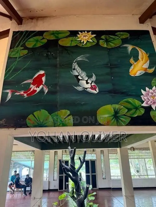 Large Decorative Koi Fish Wall Painting