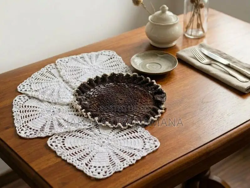 Handcrafted Crochet Lace Mat Set