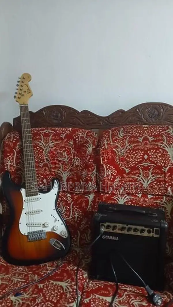 Electric Guitar With Music Amp