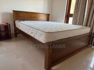 New 72x60 Teak Box Bed With Arpico Spring Mattress 8 Inches (Iii9)