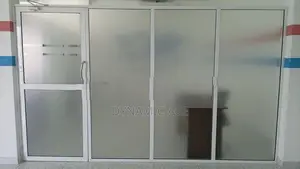 Complete Office Glass Partition With Counter Setup
