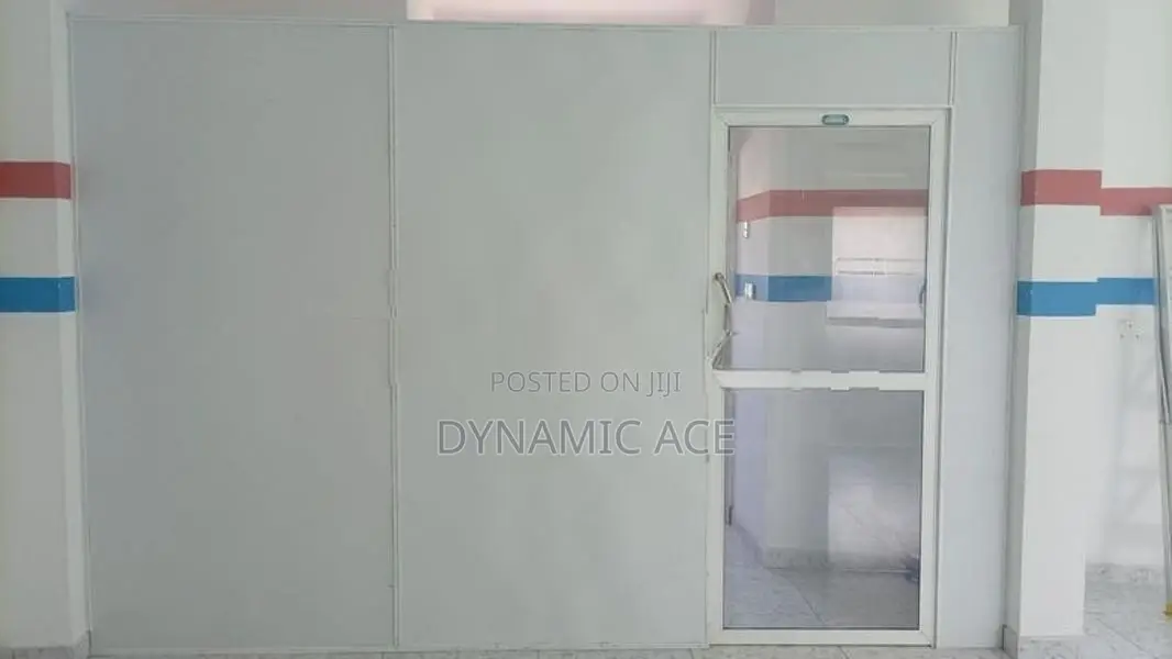 Complete Office Glass Partition With Counter Setup
