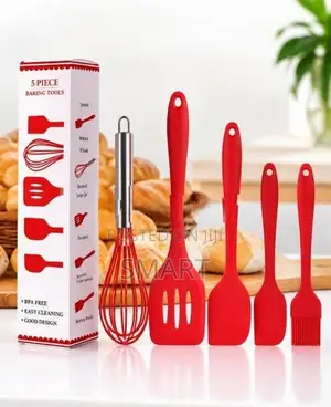 5PCS Silicone Baking Spoon Set