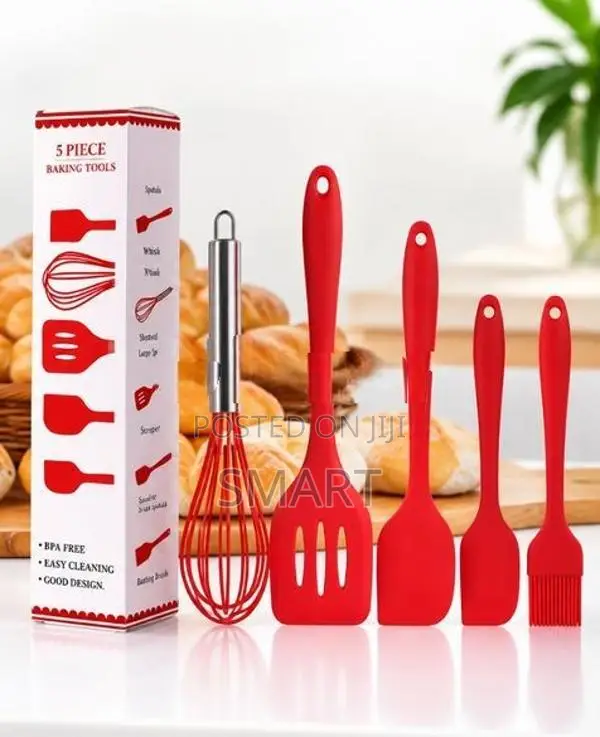 5PCS Silicone Baking Spoon Set