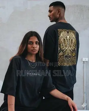 Unisex Back Printed T Shirts Black/White