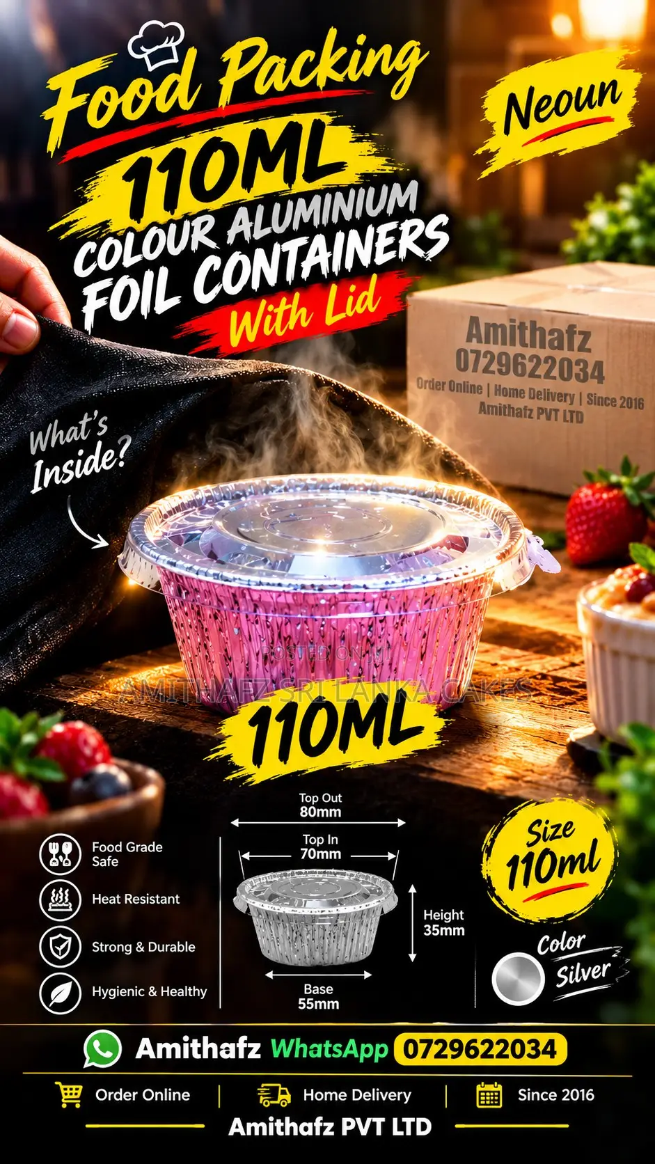 110ml Aluminium Foil Dessert Cups in Sri Lanka – Order Online