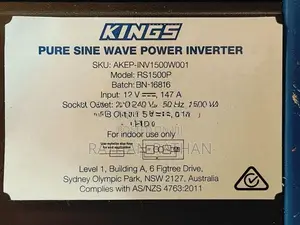 KINGS 1500VA Pure Sine Wave Power Inverter