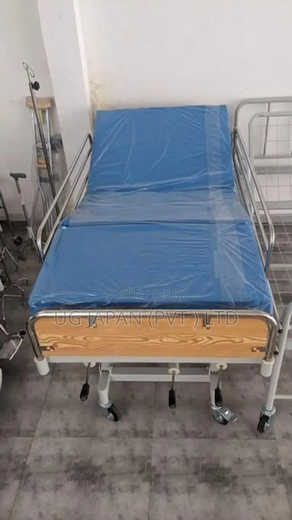 Hospital Patient Bed 3 Function Manual - Adjustable With Mattress