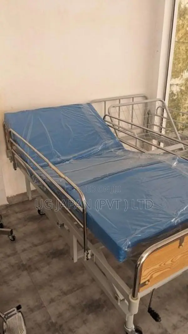 Hospital Patient Bed Three Function Adjustable - With Mattress