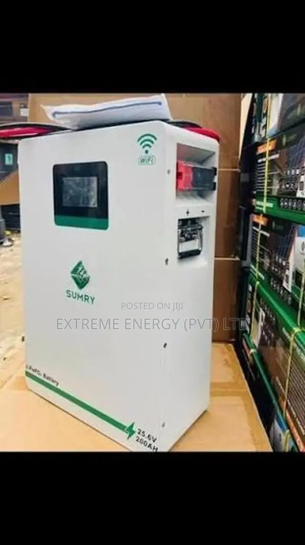 5.12kWh LiFePO Solar Battery – 25.6V 200Ah